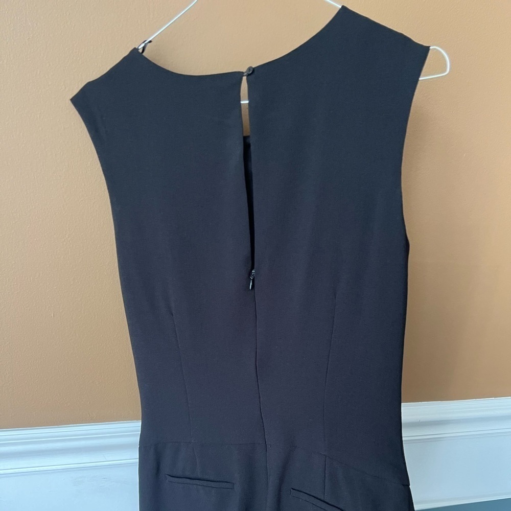 Zara Basics Sleeveless Black Romper with Gold Plate around Neckline Size Small - Picture 2 of 7